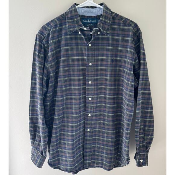 Ralph Lauren Men's Plaid Classic Fit Button Down Shirt Fall Holiday Size Large - Picture 7 of 7
